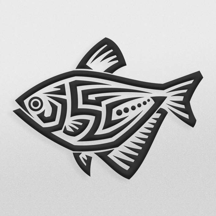 دانلود فایل آماده ماهی مناسب برای برش لیزر یا سی ان سی