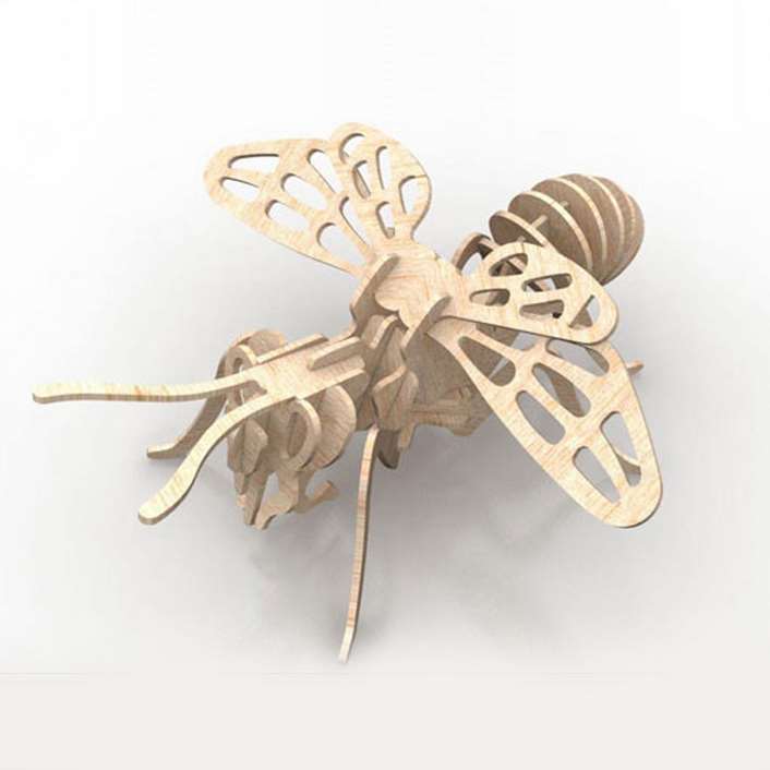 دانلود طرح آماده ماکت قابل ساخت زنبور با امکان برش لیزر یا سی ان سی