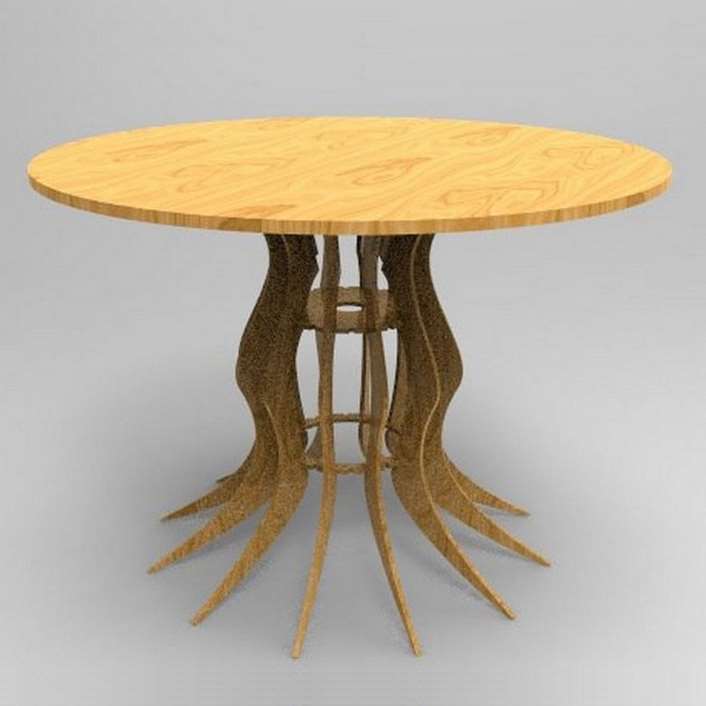 دانلود طرح آماده و قابل ساخت میز چوبی با فرمت های dxf ، cdr و dwg