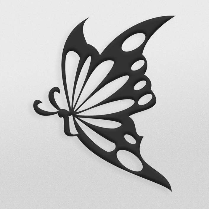 فایل آماده طرح تزئینی پروانه مناسب برای جهت برش لیزر ، cnc و حک