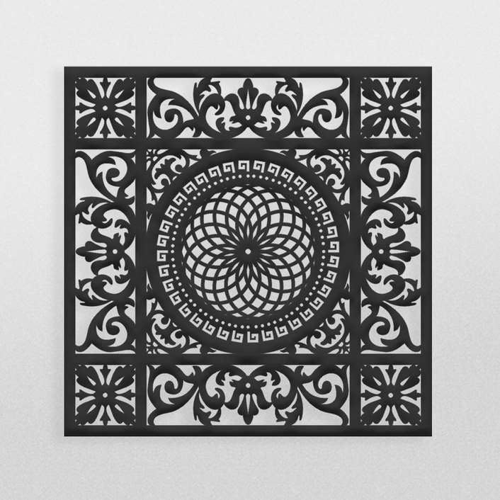 دانلود فایل آماده طرح تزئینی مربعی سنتی و تذهیبی زیبا