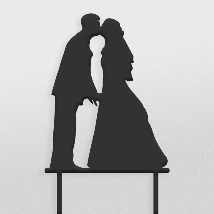 طرح تاپر کیک (کیک تاپر) زن و مرد مناسب برای کیک عروسی و عقد (برش لیزر و سی ان سی)