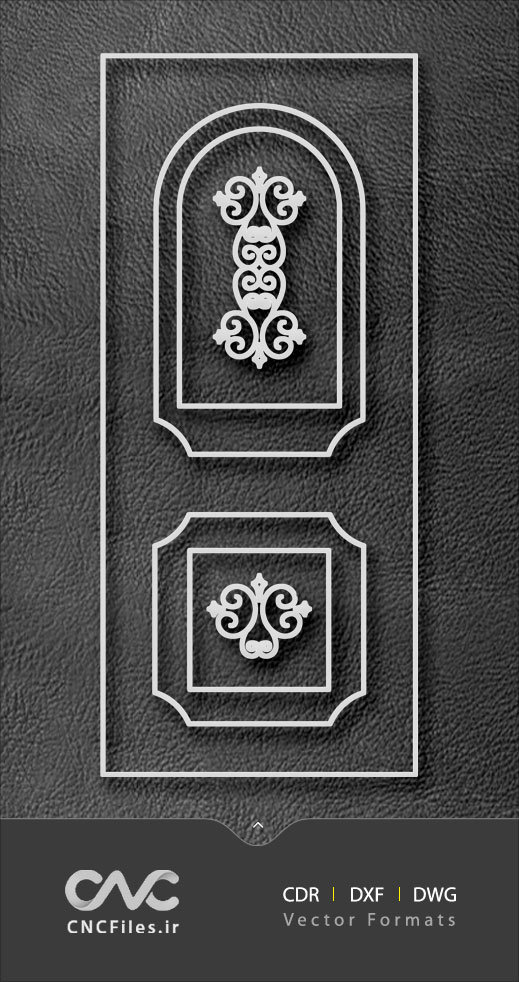 طرح تزئینی جهت حک روی درب برای لیزر یا cnc